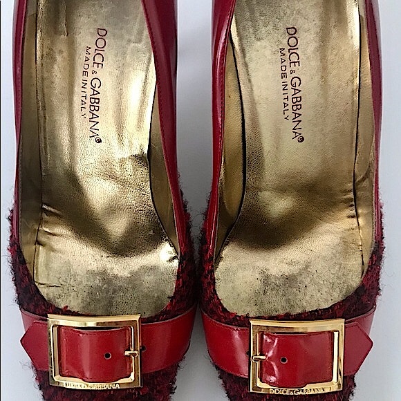 Dolce & Gabbana Boucle and Leather Pumps - Picture 2 of 7